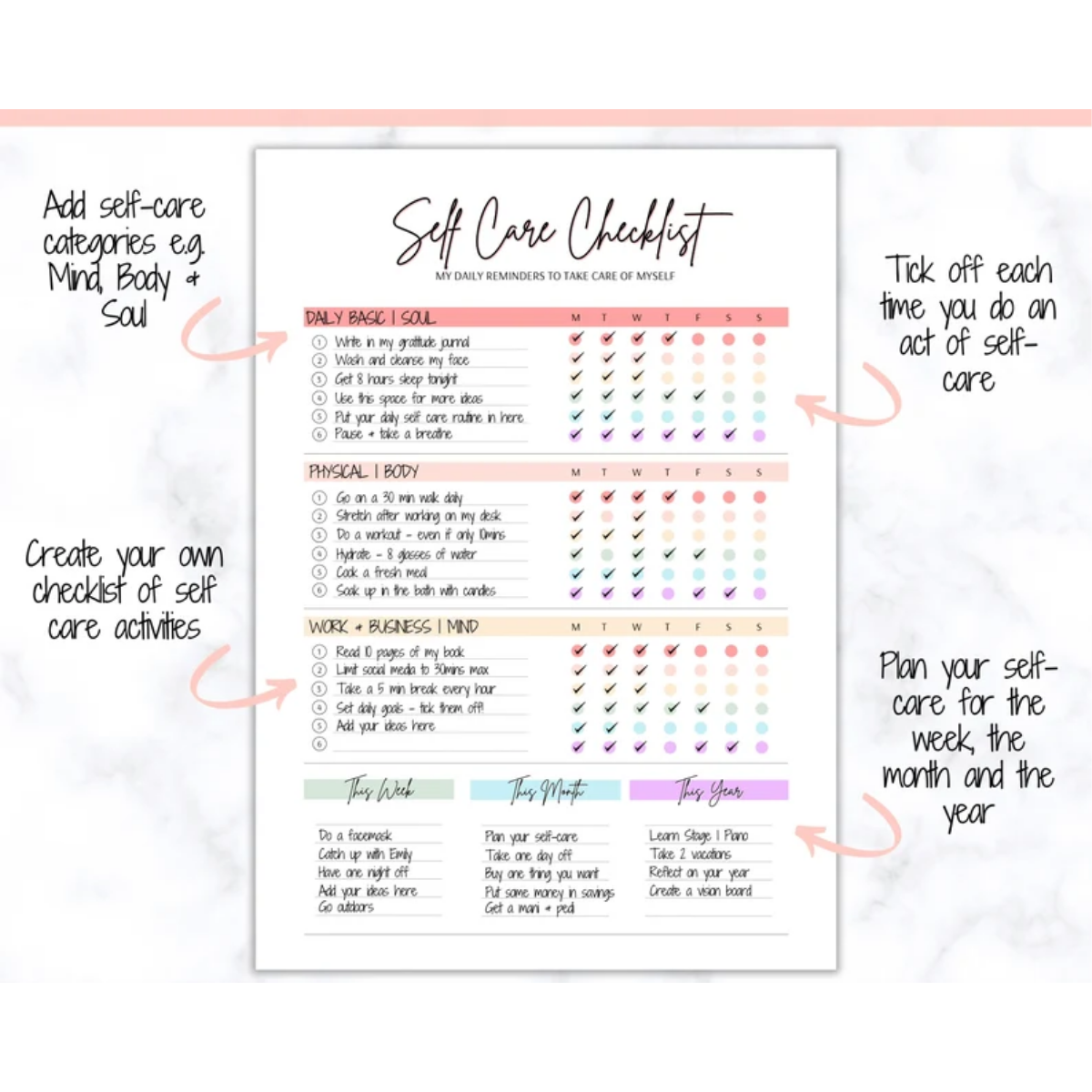 Self Care Checklist