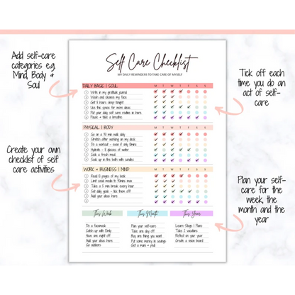 Self Care Checklist