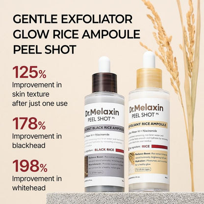 GLOWCHE MOOLINSE Peel Shot Glow Rice Ampoule Duo