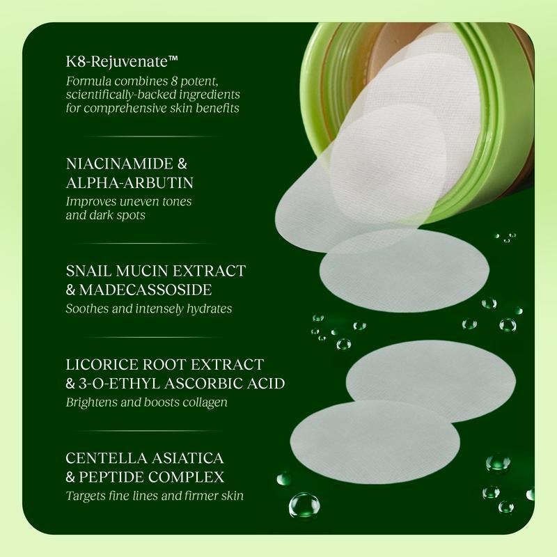 Jijy Korean Skincare Anti-Aging, Dark Spot & Wrinkle Minimizing Toner Pads