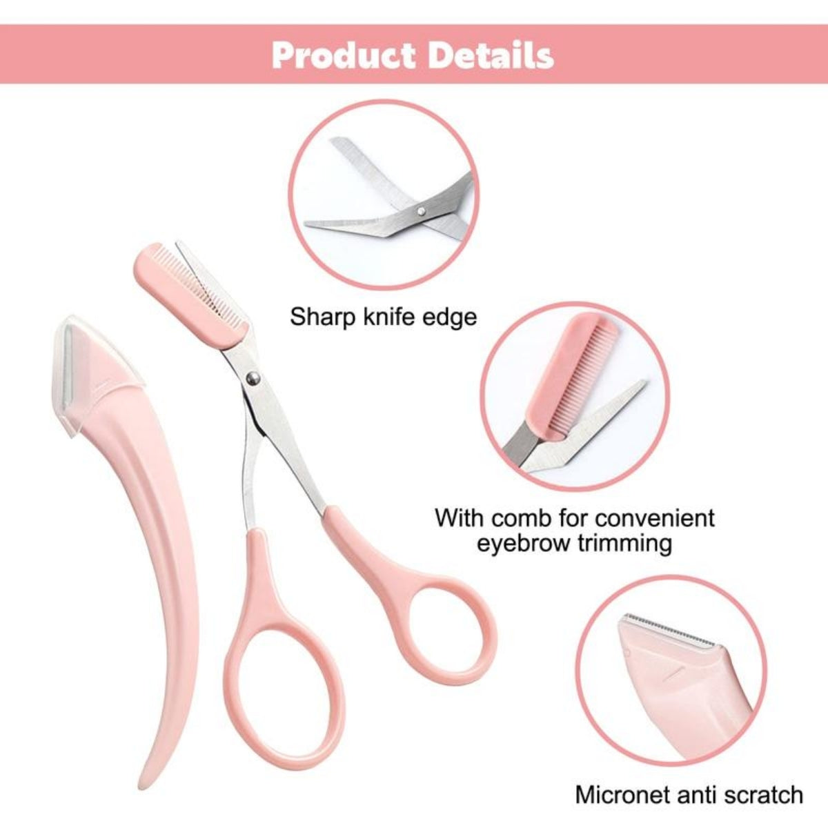 Glowche Eyebrow Scissors Set
