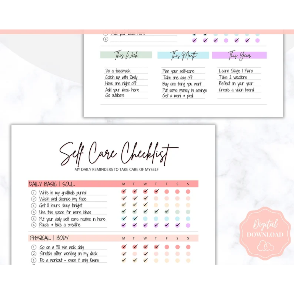 Self Care Checklist